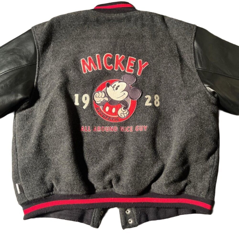 Vtg Disney Store Exclusive Mickey Mouse Varsity Wool Blend‎ Jacket, Size Medium